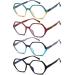 EYEURL Blue Light Blocking Reading Glasses for Women - 4-Pack Vintage Diamond-Shaped Frames Lightweight Anti-Glare Readers Perfect for 3.0 Magnification - Buy Online on GoSupps.com