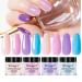 Dip Powder Nail Kit Starter Pastel Lavender Pink Glitter 4 Colors Spring Summer Dipping Powder Set Classic All Seasons Tones French Nail Art