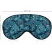 Teal Flower Skull Funny Sleep Mask - Adjustable Elastic Strap for Men and Women - Blackout Eye Shade for Sleeping, Travel, Nap - Cute Design - 1 Count - Buy Online on GoSupps.com
