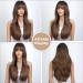 HAIRCUBE Brown Fringe Layered Wig for Women - Natural Looking Synthetic Wig | UK Women's Chocolate Brown Hairpiece - Buy Online on GoSupps.com