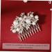 FRCOLOR 1pc Hair Comb Rhinestone Headpiece Women Hairpin Comb Wedding Headpiece for Bride Rhinestone Flower Comb Hair for Women Prom Tiara Bridal Headdress Pearl Light Luxury Alloy Girl - Buy Online on GoSupps.com