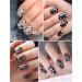 EBANKU Black White Full Wraps Nail Stickers 12 Sheets Flower Butterfly Retro Pattern Decals French Classic Simple Self Adhesive Decals for Girl Women Nails Art DIY Decoration (Flowers) - Buy Online on GoSupps.com