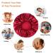 Kenllas Silk Satin Bonnet for Women - 2 PCS Extra Large Caps for Long Frizzy Curly Hair - Black & Red - Buy Online on GoSupps.com