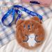 MAIES Hot Water Bottles Cute Cartoon Hot Water Bag with Lanyard Warm Water Bag Plush Towel Mini Irrigation Warm Hot Water Bottle