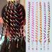 SwirlColor Hair Accessories Girls Women 6 Pieces Colorful Hair Headband Hairband with Rhinestone Braiding Aid Hair Styling Accessories