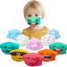 100PCS Kid Size Disposable Face Masks, 3 Ply Safety Cute Mask, Soft to Skin Child Protection Colorful Face Mask for Boys and Girls Medium (Pack of 100) Funny Mask X 5 + Cute Mask X 5
