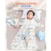 MOXTOYU 100% Cotton Baby Sleeping Bag 2.5 Tog with Detachable Sleeves | Swaddle Blanket for Newborns | Rabbit Design | Purple | 0-6M - Buy Online on GoSupps.com
