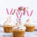 Ercadio 24 Pack Easter Bunny Pink Ears Cupcake Toppers Pink White Bunny Ears Cupcake Picks Easter Rabbit Ears Cupcake Toppers for Easter Day Theme Baby Shower Birthday Party Decor Supplies Pink-3 - Buy Online on GoSupps.com
