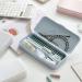 Multi Functional Waterproof Pencil Case Doraking Brief PP Plastic Frosted Pen Pencil Stationery Bag Pencil Case Students Stationery for Pens Pencils Markers (Grey) - Buy Online on GoSupps.com
