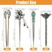 Elegant Benaton 4-Piece Vintage Chinese Hair Needle Set | Antique Bronze Hairpins for Women | Decorative Hairstyle Accessories for Celebrations & Daily Use - Buy Online on GoSupps.com