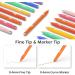 AECHY 8PCS Colored Curve Pens - Dual Tip Highlighter Pen Set with 5 Curve Shapes, 8 Colors - Ideal for Kids Journaling & Note Taking - Buy Online on GoSupps.com