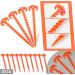 MotBach 10 Pack 7.9 Orange Canopy Stakes Tent Pegs - Heavy Duty Spiral Ground Anchors for Camping, Tarps, Hiking - Screw Shape, Sandbeach & Rain Resistant - Buy Online on GoSupps.com