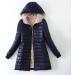 Hanxiulin Oversized Plush Jacket for Women | Warm Lined Fleece Winter Coat with Hood - Cuddly Comfort in Marine XL - Buy Online on GoSupps.com