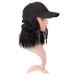 MapofBeauty 13 Short Curly BOB Synthetic Hair Extension Baseball Hat Wig - Jet Black - Buy Online on GoSupps.com