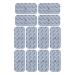 12 Set Electrodes 10x5 cm - compatible with TENS -EMS devices from Sanitas (such as SEM 40.41) & Beurer (such as EM 40.41) Pint button |Reusable adhesive electrode pads |Cert.Medical device from Axion