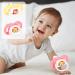 Silicone Pacifier Set for Babies Soft BPA-Free Knobbed Design Dustproof Cover 0-18 Months - Yellow & Pink - 2 Pack - Buy Online on GoSupps.com