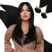 UGEAT Extensions Real Hair Bondings Black U Tip Extensions Real Hair 1g 50 cm Remy Keratin Bondings Real Hair Extensions 20 inch 4