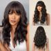 Testar brown wigs for women shoulder -length wavy wigs with pony curly natural hair synthetic heat -resistant wig for everyday use at parties cosplay shoulder length brown