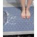 Carmoion Non-Slip Rubber Bath Mat with Drain Holes & Suction Cups - Feet Massage, Quick Drain, Easy Cleaning - Ideal for Shower Tub/Stall & Bathroom - Machine Washable - 27.5x14.5in - Buy Online on GoSupps.com
