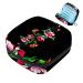 Women's napkin storage bag tropical black flowers menstrual cup portable women's bandages storage bags female menstruation first period bag