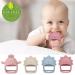 EXGOX Silicone Teether Mitten - Pink 3D Shape Teething Toy for Babies Over 12 Months - Buy Online on GoSupps.com