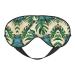 SSIMOO Green Banana Leaves Print Ultra-Soft Light-Blocking Eye Mask for Optimal Comfort and Restful Sleep Black