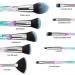 Glamour Gaze 10Pcs Crystal Handle Makeup Brush Set with Blender Sponge - Eyeshadow, Eyebrow, & Foundation Brushes for Flawless Beauty - Buy Online on GoSupps.com
