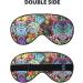 Cute Succulents Print Eye Mask - Block Out Light for Air Travel & Sleep - 7.9x4 Inch - Buy Online on GoSupps.com