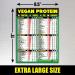 Vegan Protein Cheat Sheet Magnet - Plant Based Diet Muscle Building Guide - A Healthy Nutrition Reference for Vegetarian and Vegan Diets - Buy Online on GoSupps.com