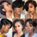 Short Pixie Cut Lace Front Wigs for Black Women - 180% Density Human Hair Bob Wig with Baby Hair - Buy Online on GoSupps.com