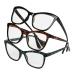 Betsey Johnson Women's Telcroc Way Reading Glasses Black Tortoise Teal Tortoise 52 mm + 2