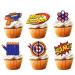 18pcs Rubber Gun Cupcake Toppers for Boys Girls Dart War Party Supplies Target Bullet Cake Decorations Target Gun Happy Birthday Cake Decor Gun Theme Party Supplies