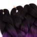 TESS Braids Extensions 60 cm - Pack of 3 Jumbo Kanekalon Synthetic Hair for Box Braids - Ombre Hair Braids (Black Purple Pink) - 100g/Bundle - Buy Online on GoSupps.com