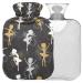 Naanle springs Ballet dancer Warm bottle with cover Transparent hot water bottle 2l large hot hot water bottle for bed hand feet warmer pain relief heat and cold therapy 2 l