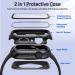 Goton Waterproof 2-in-1 Case for Apple Watch Series 8 & 7 - 45mm Screen Protector - 360 Protective Glass Cover - Black - Buy Online on GoSupps.com