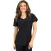 Green Town Women's Medical Scrub Top and Jogger Pant Set - Slim Fit 4-Flex Stretch Uniform in Black (Medium) - Buy Online on GoSupps.com