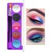 Glow in The Dark Makeup | 5-color Long-Lasting Eyeshadow Makeup | Lightweight High Gloss Makeup Powder UV Shimmer Face Makeup Glow Blacklight Makeup Cosmetics for Halloween Hondony 02# - Buy Online on GoSupps.com