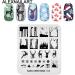 4-Piece Nail Art Stamp Stencils Set | Christmas Pattern Templates for Manicure Design | International Shipping - Buy Online on GoSupps.com
