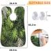 Tropical Plant Leaves Beard Bib Apron - Hair Catcher for Men | Perfect Gift for Dads & Husbands | Premium Beard Bib with Suction Cups - Buy Online on GoSupps.com