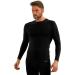 Men's Sesto Senso Cotton Long Underwear Set - Thermal Long-Sleeve Undershirt & Pants - 4XL Black - Winter Functional Wear - Buy Online on GoSupps.com