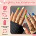 240Pcs Almond Press On Nails - Short Black Glossy Full Cover Fake Nails for Women & Girls | Artificial Acrylic Fingernails Design - Buy Online on GoSupps.com