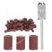75 Sanding Bands Nail Drill Bits Nail Art Sanding Caps 80 120 180 Grit Brown for Nails and Cuticles Easy to Use Suitable for Nail Care