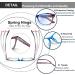 4 Pack Blue Light Blocking Reading Glasses for Men & Women - Fashionable Computer Eyewear with Spring Hinge 1.75 Magnification - Buy Online on GoSupps.com
