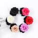 6 Pack Handmade Velvet Rose Flower Hair Bow Garland Elastic Hair Ties for Women - Wedding Bridal Party Accessories - Buy Online on GoSupps.com