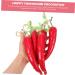 Abaodam 2 Strings Simulation Red Long Pepper Vines Decor Long Pepper Adornment Chili Cook Off Decorations Red 55X8.5X5CM - Buy Online on GoSupps.com
