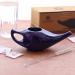 Handmade Ceramic Neti Pot Set - 225 ml Capacity with Salt for Sinus Relief | Premium Leak-Proof Design in Elegant Violet Color - Buy Online on GoSupps.com
