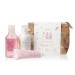 Thymes Travel Set and Beauty Bag - Contains Body Wash Body Lotion & Hand Cream - Kimono Rose