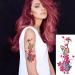 Large Temporary Flower Tattoos for Women - Lily, Peach, Plum, Peony Designs | 6 Sheets - Buy Online on GoSupps.com