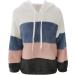 Warm and Cozy Women's Hooded Sweatshirt - Plush Soft Cotton Blend Long Sleeve Top in Black and Blue - Plus Size - Buy Online on GoSupps.com