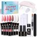 Layhou Gel Extension Nail Kit Polygel Nail Kit Nail Strengthen Gel UV/LED Nail Lamp Nail Dryer Base Coat Top Coat with Nail Brush Nail File Nail Clip Manicure Tools #1